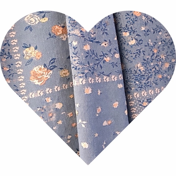 Blue & White Floral Multi Ruffle V Neck Tassel Top - Picture 3 of 3